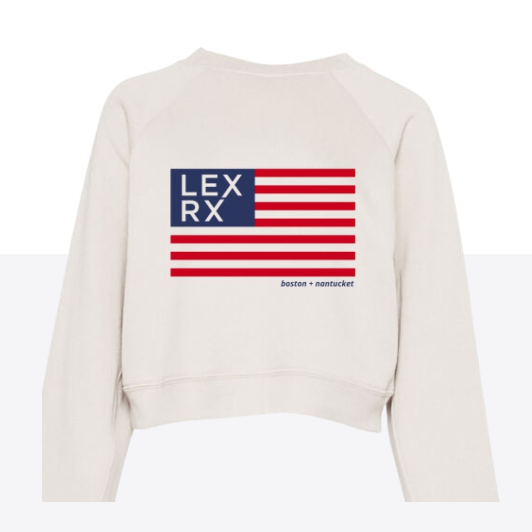 LEXRX USA FLAG - cropped sweatshirt